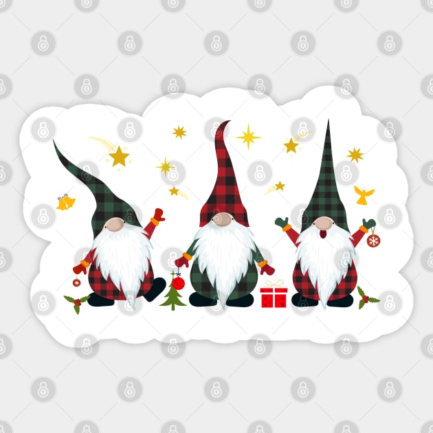 3 Christmas Gnomes Sticker by REG